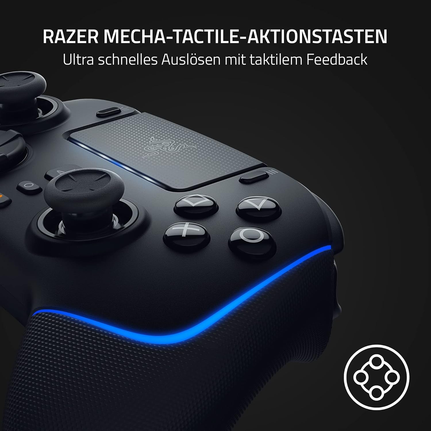 Razer Wolverine V2 Pro - Kabelloser Pro-Gaming-Controller Für PS5 Und PC (Hyperspeed Wireless, Mecha-Tactile-Aktionstasten, 8-Wege-Microswitch-Steuerkreuz, Hypertrigger) Schwarz