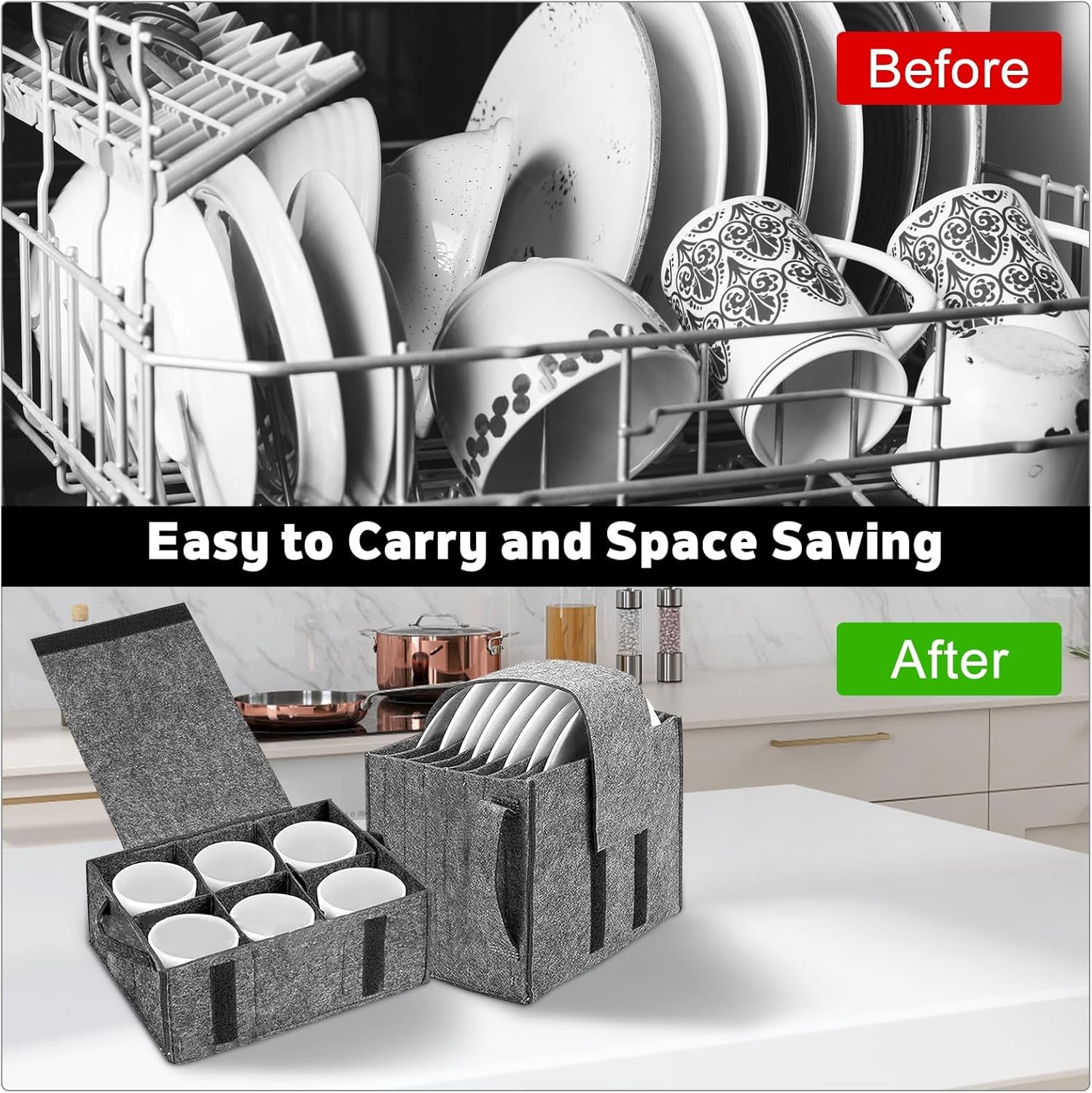 Tellerhalter Und Tassenhalter Für Wohnmobil - 2 Stück, Aufbewahrung Für 8 Teller 6 Tassen, Organizer Schrank Camping Zubehör Küche Becherträger Für Wohnwagen Und Boote