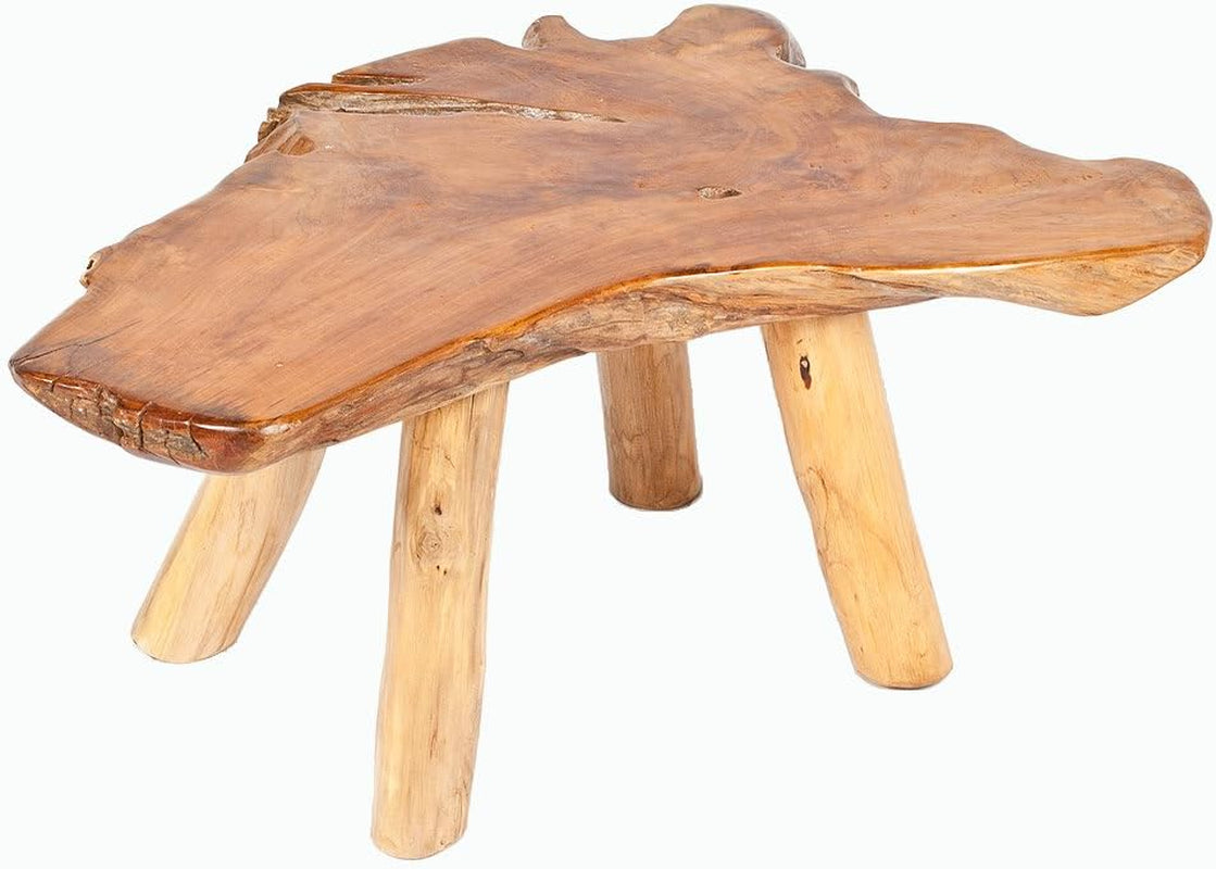 Teak Couchtisch PRIMITIV Ca. L115Cm Wurzelholz Sofatisch Wohnzimmertisch Unikat