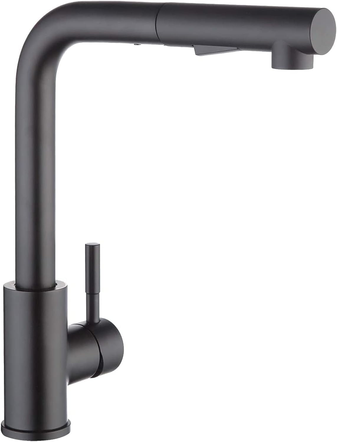 CECIPA Hochdruck Wasserhahn Küche Schwarz, Küchenarmatur Ausziehbar, Spültischarmatur Mit Brause Zwei Wasserstrahlarten, Armatur Küche 360° Schwenkbar, Mischbatterie Küche Edelstahl, X203B