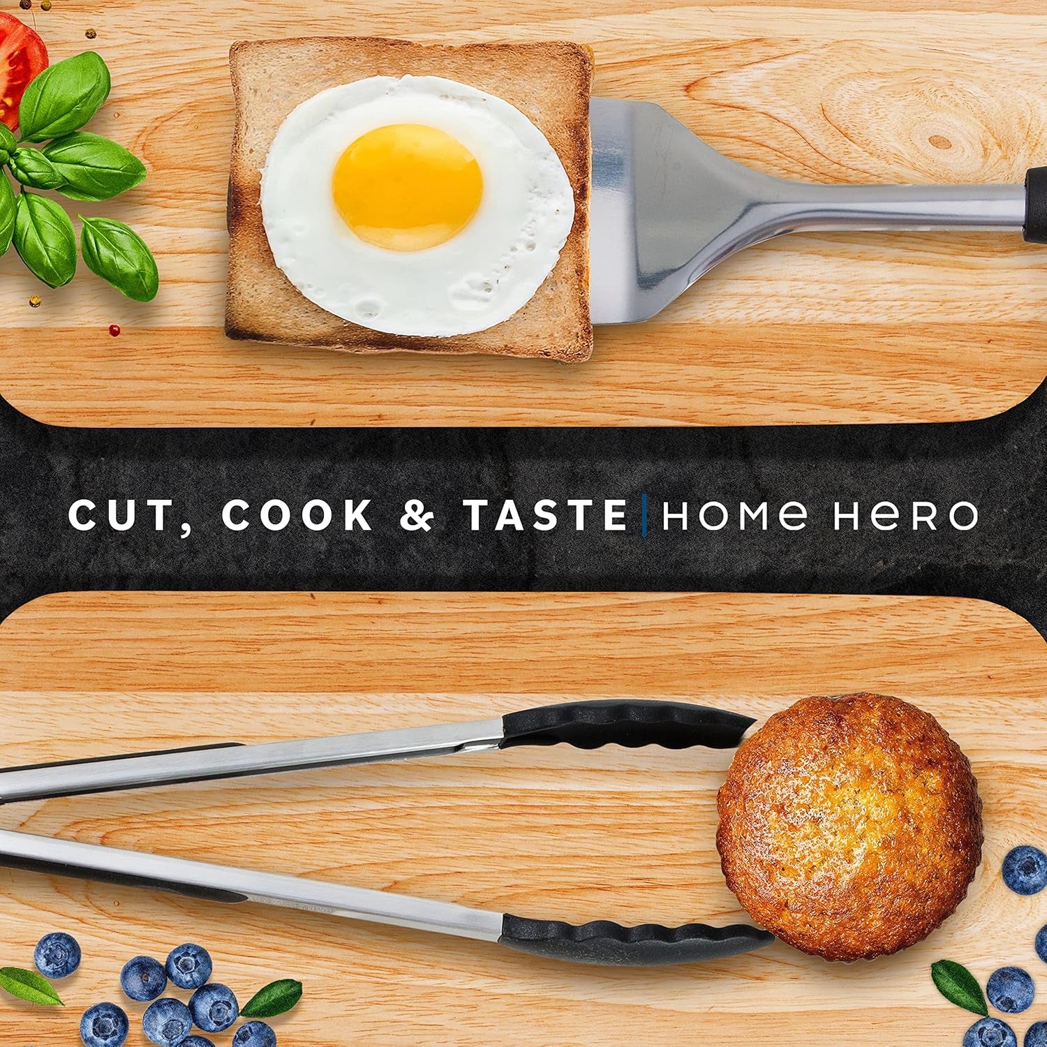 Küchenutensilien Set Kochset - Antihaft Hitzebeständiger Küchenhelfer Set - Pfannenwender Kochlöffel Set - Küchen Gadgets (41-Tlg Edelstahl Set)