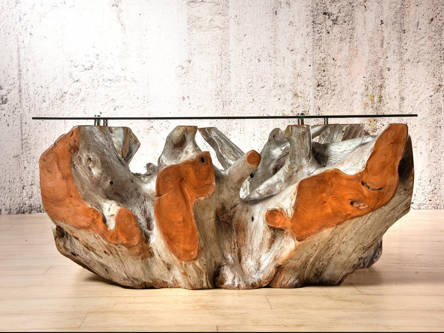 Sofatisch 100X100 Cm Aus Wurzelholz Couchtisch Wohnzimmertisch Holz Schwemmholz Recycling