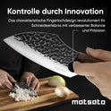 Matsato Messerset 3-Teilig | Scharfes Küchenmesser Set, Vielseitige Messer Für Fleisch, Fisch & Gemüse, Ergonomischer Griff, Ideal Für BBQ