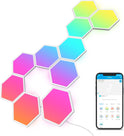 Govee LED Sechseck Hexagon Panel Gaming,10 RGBIC Smart Wandleuchte Funktioniert Mit Alexa, Google Assistant, Kreative Dekorative Wi-Fi, Musik Sync Für Gaming Beleuchtung & Zimmer Deko