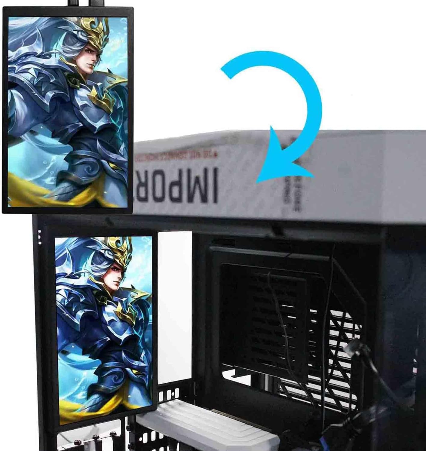 VSDISPLAY 8 Zoll 1280 X 800 IPS LCD Monitor, Universal 120 Mm Lüfterhalterung, PC Gehäuse Display, Für DIY CPU GPU Temperatur Computerbildschirm