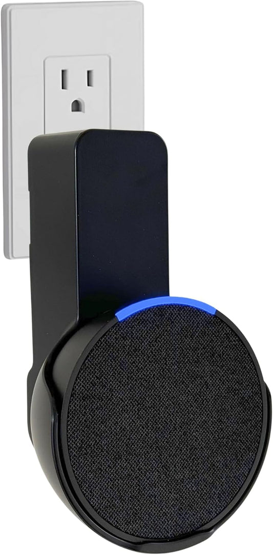 Sintron Lautsprecher Wandhalterung Für Echᴏ Pop, Platzsparend Halterung, Keine Bohren Erforderlich, Integriertem Kabelmanagement, Für Wohn & Schlafzimmer, Küche, Kompatibel Mit Google Nest (Schwarz)