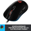 Logitech G403 HERO Gaming-Maus Mit HERO 25K DPI Sensor, LIGHTSYNC RGB, Geringes Gewicht Von 87G Und Optionales 10G Gewicht, Geflochtenes Kabel, Pc/Mac - Schwarz
