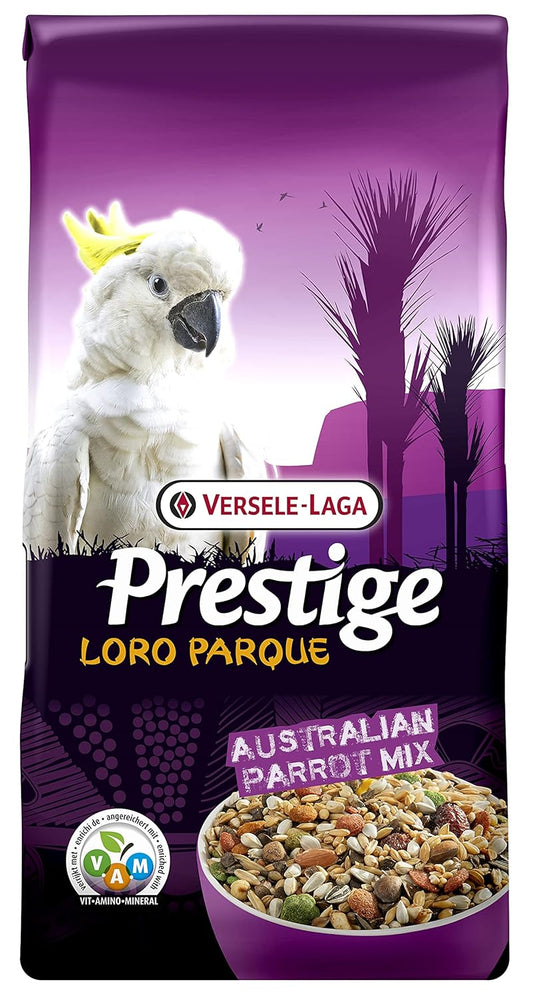VERSELE-LAGA – Prestige Loro Parque Australische Papageienmischung – Angereicherte, Vollständige Und Abwechslungsreiche Samenmischung 15 Kg