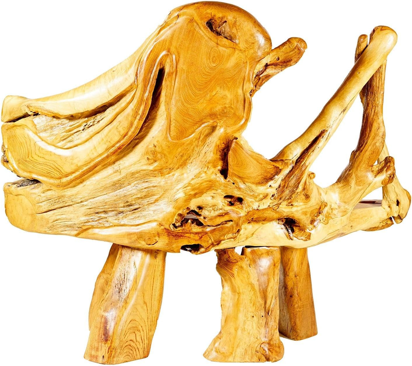 Windalf Hobbit Sitzbank Gartenbank RUBBY 134 Cm Handarbeit Wurzelholz