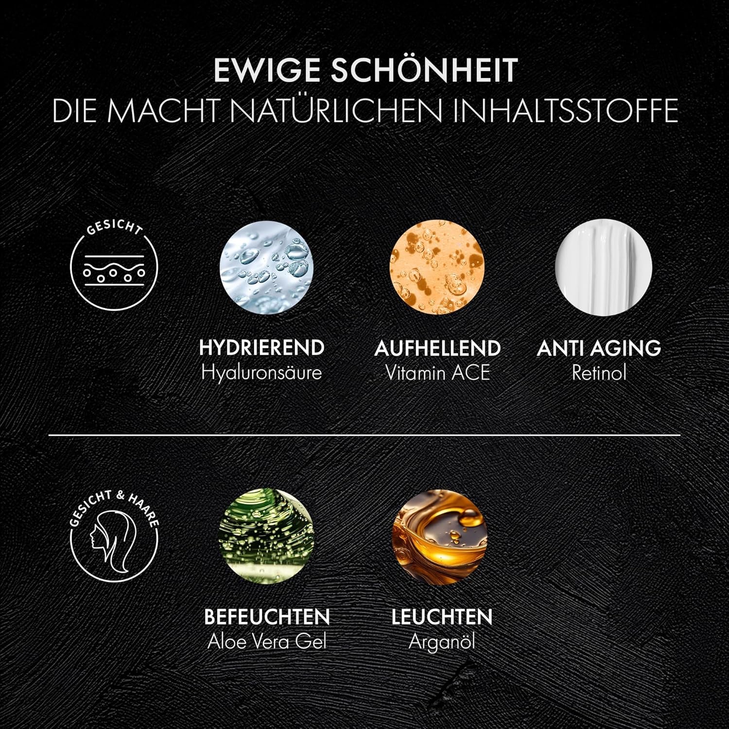 Satin Naturel Valentinstag Geschenkset Für Sie – Skincare Routine Mit Aloe Vera Gel, Arganöl, Vitamin C Serum, Hyaluron Serum & Retinol Creme – Vegan in Luxus Geschenkbox - Premium Edition