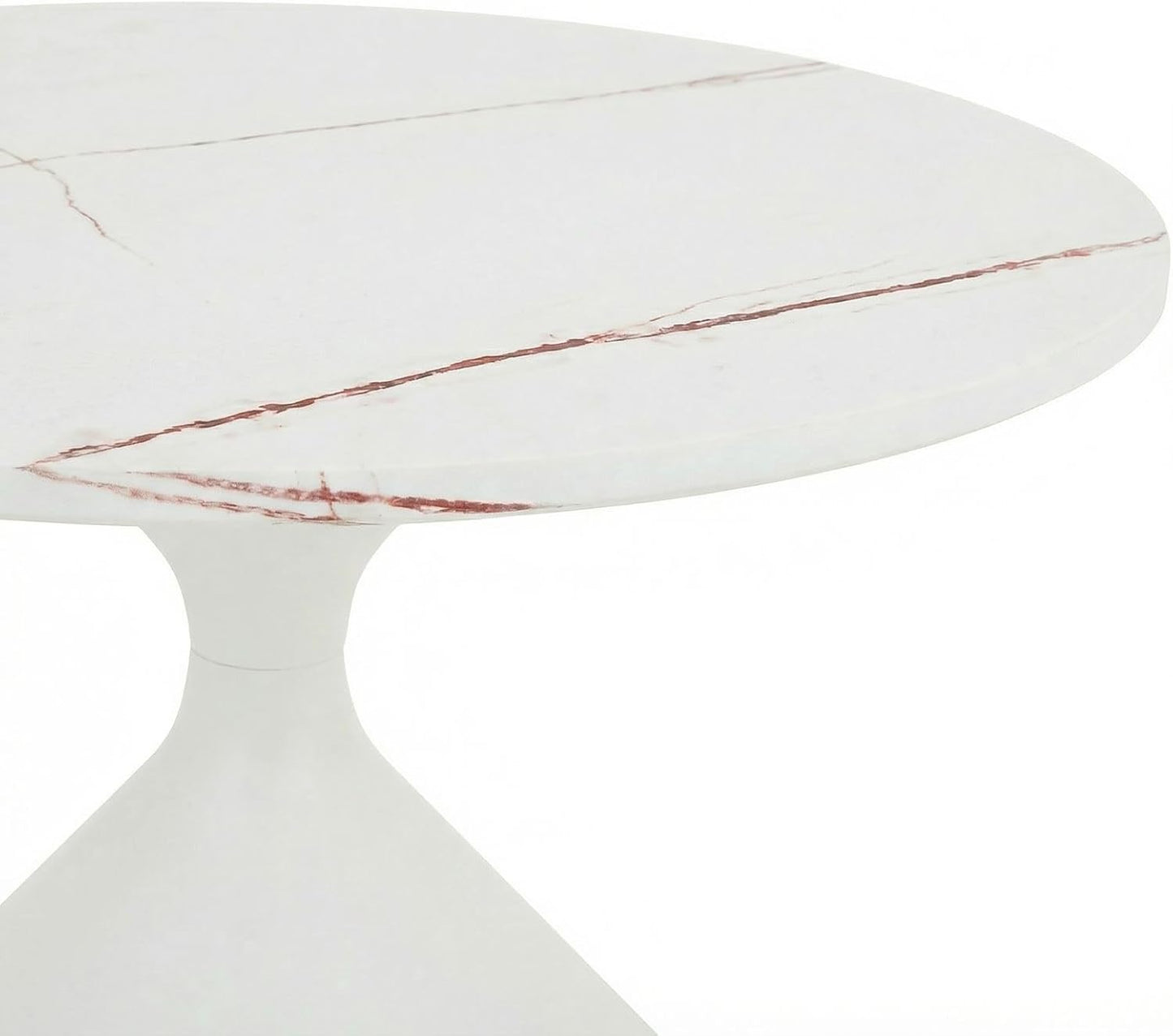 IDIMEX Couchtisch ISOMA Rund Ø70Cm, Weiß – Moderner Wohnzimmertisch Mit MDF in Steinoptik Und Stabilem Metallgestell Mit Pulverbeschichtung Ideal Als Beistelltisch Für Sofa Oder Lounge