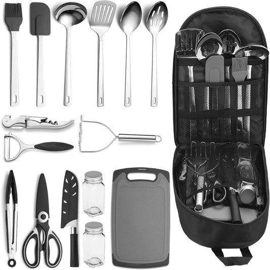 Camping Essentials Zubehör Campingausrüstung Must Haves, Kochutensilien Set Camping Küchebackpacking Supplies Camper Gadgets Reisen Picknick Geschenke