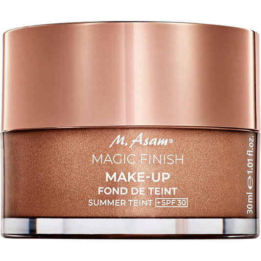 M. Asam Magic Finish Summer Teint Mit LSF 30 (30Ml), 4-In-1 Primer, Make Up, Puder & Concealer, Kaschiert, Gleicht Aus, Verschönert & Perfektioniert Deinen - Für Gebräunte Haut, Vegan