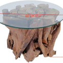 Couchtisch, Wohnzimmertisch, Coffee Table, Cauchtisch, Sofa Tisch, Beistelltisch, Tisch Wohnzimmer, Sofa Table, Kaffeetisch, Massivholz Teak Treibholz 60 Cm