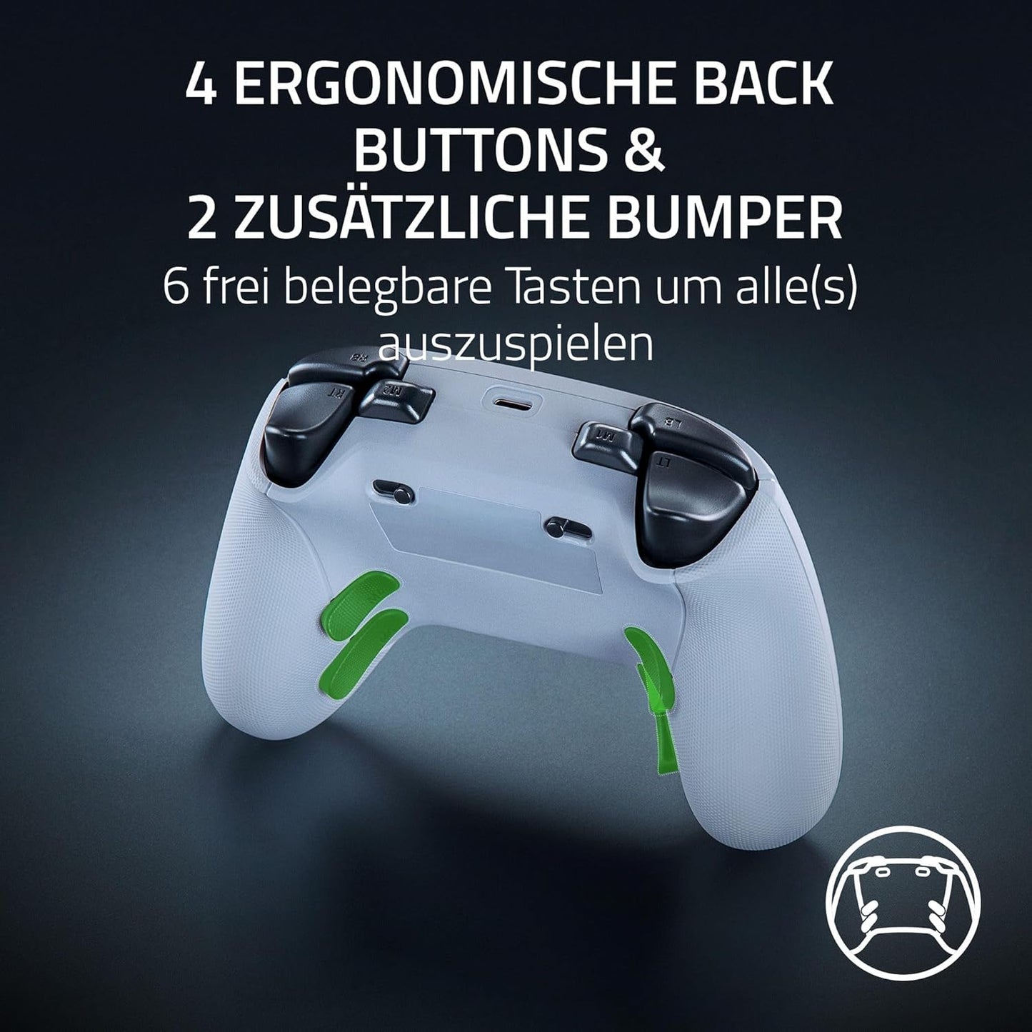 Razer Wolverine V3 Pro - Kabelloser Esports Controller Für Xbox & PC - Hall Effect Analog Sticks (Hyperspeed Wireless, Mecha Tactile Action Buttons, Haptische Vibrationen) Weiß