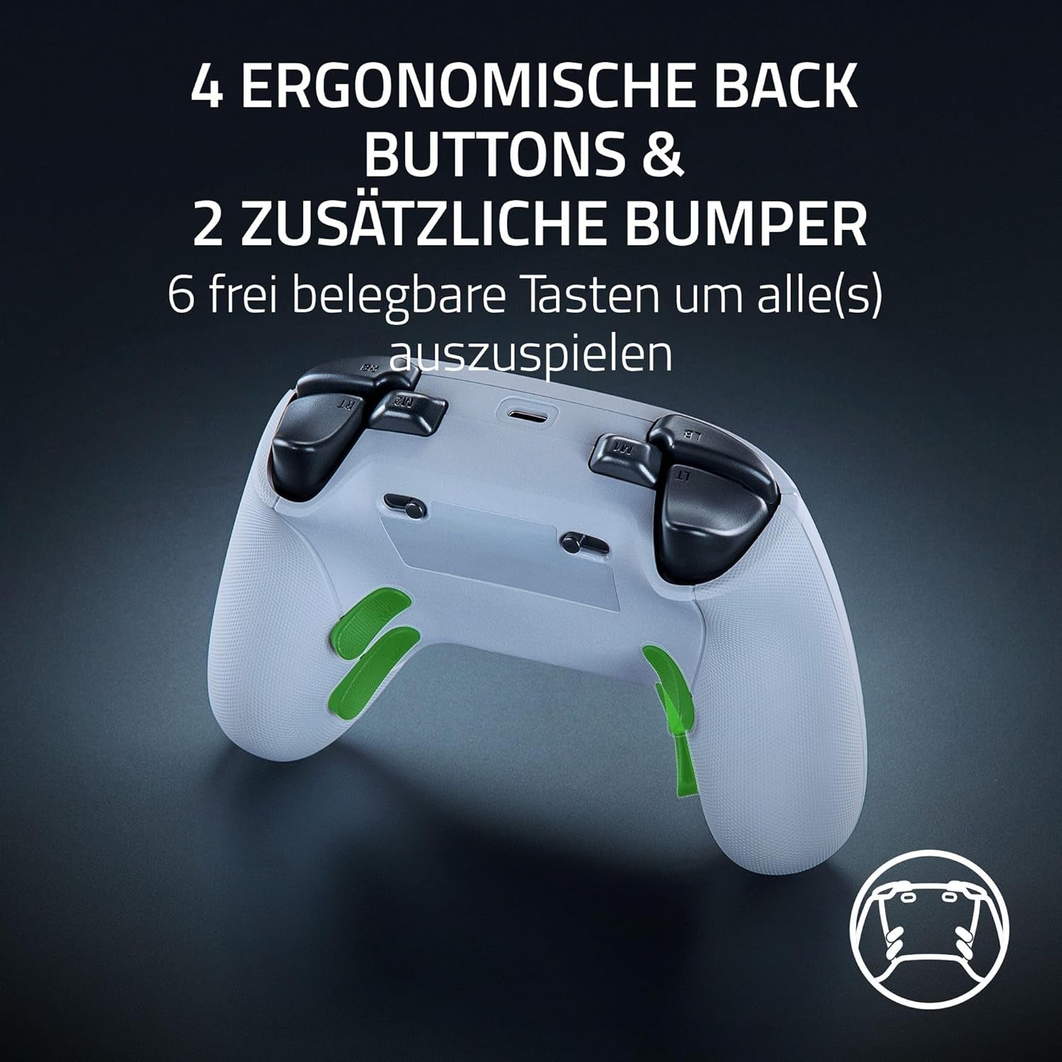 Razer Wolverine V3 Pro - Kabelloser Esports Controller Für Xbox & PC - Hall Effect Analog Sticks (Hyperspeed Wireless, Mecha Tactile Action Buttons, Haptische Vibrationen) Weiß