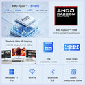 AWOW Mini Gaming PC Win-11 Pro Mit AMD Ryzen 7 8745HS (8 Kerne, Bis 4,9 Ghz), 32 GB Dual DDR5, 1TB Pcie 4.0 SSD, Radeon 780M Grafik, 4K Triple Display, Leiser Betrieb, Wifi 6, BT 5.2, 2.5G LAN