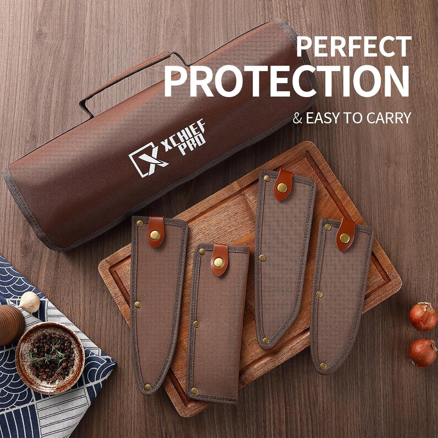 Japan Messer-Set, Hochkohlenstoffstahl Japan Nakiri Santoku Messer, Handgeschmiedetes Fleisch-Hackmesser Mit Zubehör Für Die Küche, Camping Und BBQ, Messer-Set Mit Tragetasche