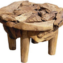 Teak Couchtisch Bosco-60Cm Natural Massivholz Teakwurzel Wohnzimmertisch Tisch