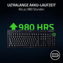 Razer Blackwidow V4 Low-Profile Hyperspeed - Kabellose, Flache Mechanische Gaming-Tastatur (Hyperspeed Wireless & BT, Multifunktionaler Drehregler & 11 Funktionstasten) Orange Switches | De-Layout
