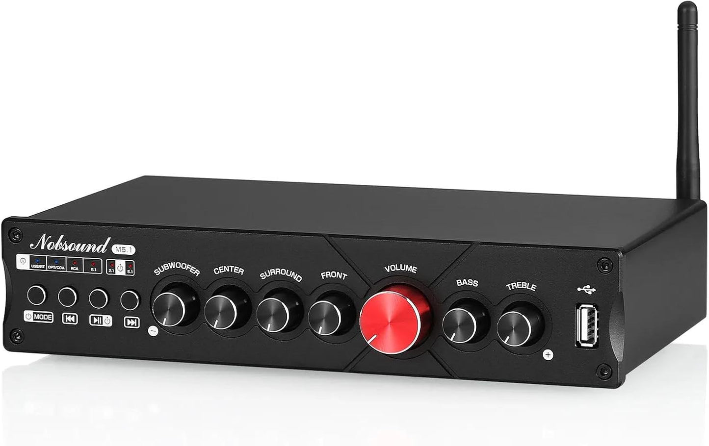 Nobsound Hifi 5.1 Kanal Bluetooth Verstärker Stereo Heimkino Power Amp Subwoofer Verstärker Audio Amplifier