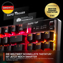 Steelseries Apex Pro TKL Gen 3 - Gaming Keyboard - Hall Effect Switches; Omnipoint 3.0 - Adjustable Actuation - Game-Ready Presets - Rapid Trigger, Protection Mode, Rapid Tap/Socd - German QWERTZ