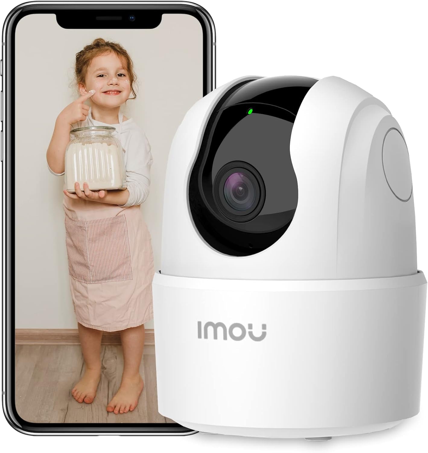 Imou 2K Überwachungskamera Innen WLAN Kamera Überwachung Innen 360° Für Hausstier Babyphone Mit Ki-Personenerkennung, Automatische Verfolgung, Nachtsicht, Zwei-Wege-Audio,Sirene,Funktioniert Mit Alexa