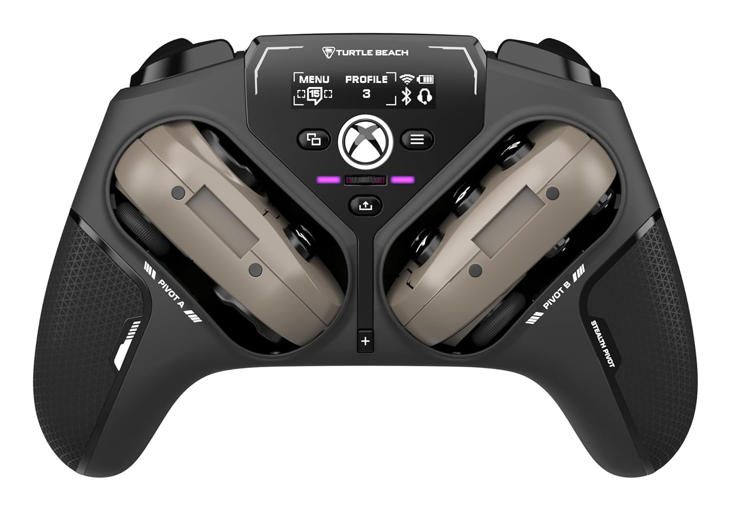 Turtle Beach Stealth Pivot Kabelloser, Smarter Game-Controller – Windows PC, Xbox Series X|S, Xbox One – Drehmodule, Display-Dashboard, Hall-Effekt-Sticks, Zuweisbare Tasten, Bluetooth
