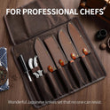 Japan Messer-Set, Hochkohlenstoffstahl Japan Nakiri Santoku Messer, Handgeschmiedetes Fleisch-Hackmesser Mit Zubehör Für Die Küche, Camping Und BBQ, Messer-Set Mit Tragetasche