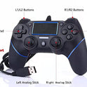Intckwan Kabelgebunden Game Controller Für PS-4 / Pro/Slim/Laptop/Pc(Win7/8/10), Wired Gamepad Joystick Mit Vibration Und Anti-Rutsch-Griff, Ergonomie(Blau)