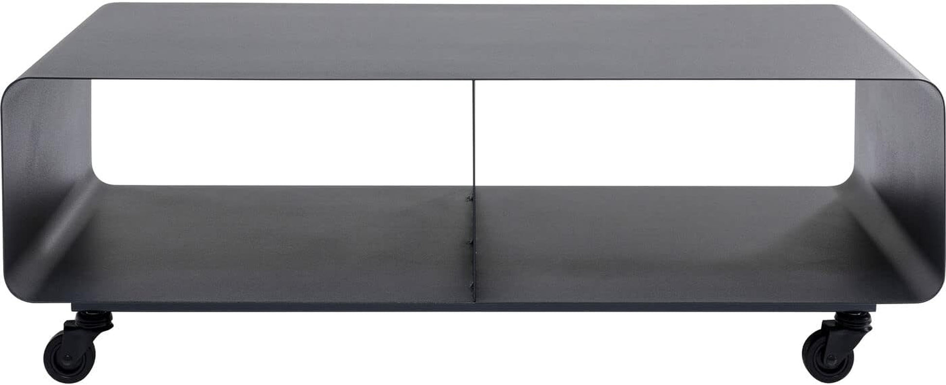 Kare Design Lowboard Lounge M, Grau, 30X90X42 Cm, Sideboard, Tv-Board, Stahl Gestell, Rollbar, Minimalistisch, Industrial, Wohnzimmer