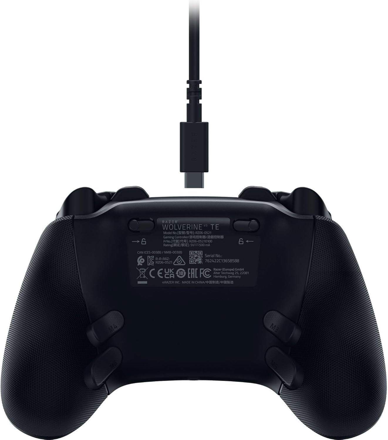 Razer Wolverine V3 Tournament Edition - Kabelgebundener Esports Controller Für Xbox X|S & PC (Mecha Tactile Action Buttons, Pro Hypertriggers, 8-Wege D-Pad, 3M USB-C Kabel) Schwarz