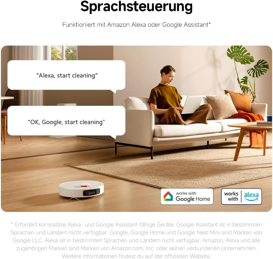 Xiaomi Robot Vacuum X20+ Saugroboter Mit Absaugstation Und 4L/4L Frisch- & Altwassertank - 2 Rotierende, Auto-Trocknung Wischmops, Bis 280M² Wischen, 6000Pa Saugkraft, Lds-Navigation, Alle Bodentypen