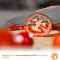 Masterchef Messerblock Mit Messer, Messerset Mit Block, Scharfe Messer Set Mit Küchenmesser, Kochmesser, Brotmesser, Schälmesser & Allzweckmesser, Edelstahlklingen, Softgriff, 6-Teilig, Schwarz