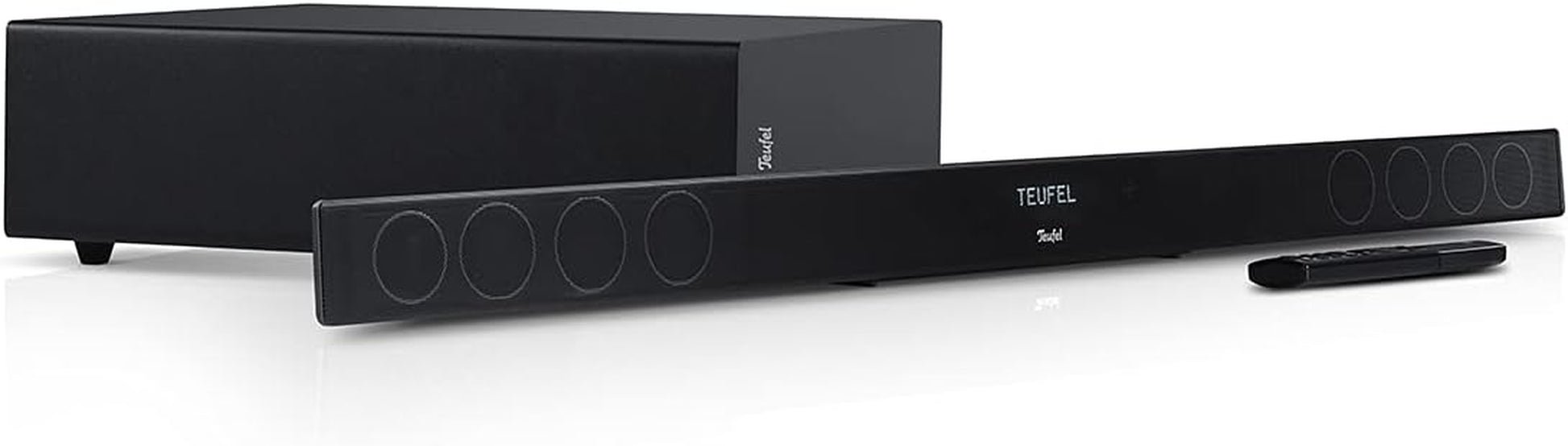 Teufel CINEBAR 11 4.1 Mk4 - Dolby Atmos Soundbar Mit Kabellosem Subwoofer & Rücklautsprechern Sound System, Bluetooth Aptx, HDMI CEC, 4K-Pass-Through - Schwarz