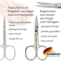 DREI SCHWERTER - Germany 6-Tlg. Maniküreset 'Genova' | Set Im Nageletui Aus Kunstlackleder Blau Sterne | Inhalt: Nagelschere, Hautschere, Nagelknipser, Glasnagelfeile, Pinzette, Saphirnagelfeile