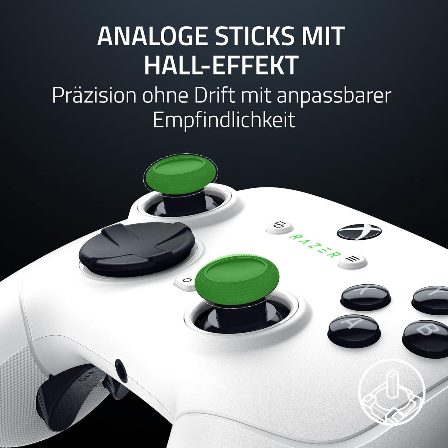 Razer Wolverine V3 Pro - Kabelloser Esports Controller Für Xbox & PC - Hall Effect Analog Sticks (Hyperspeed Wireless, Mecha Tactile Action Buttons, Haptische Vibrationen) Weiß