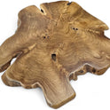 Kinaree Massivholz Couchtisch ALOR Setar - Ø 65-70Cm - Holz Beistelltisch Aus Massivem Teak in Rustikaler Optik, Mit Tischplatte Aus Wurzelholz Baumscheibe (50 X 65-70Cm)