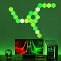 Govee LED Sechseck Hexagon Panel Gaming,10 RGBIC Smart Wandleuchte Funktioniert Mit Alexa, Google Assistant, Kreative Dekorative Wi-Fi, Musik Sync Für Gaming Beleuchtung & Zimmer Deko