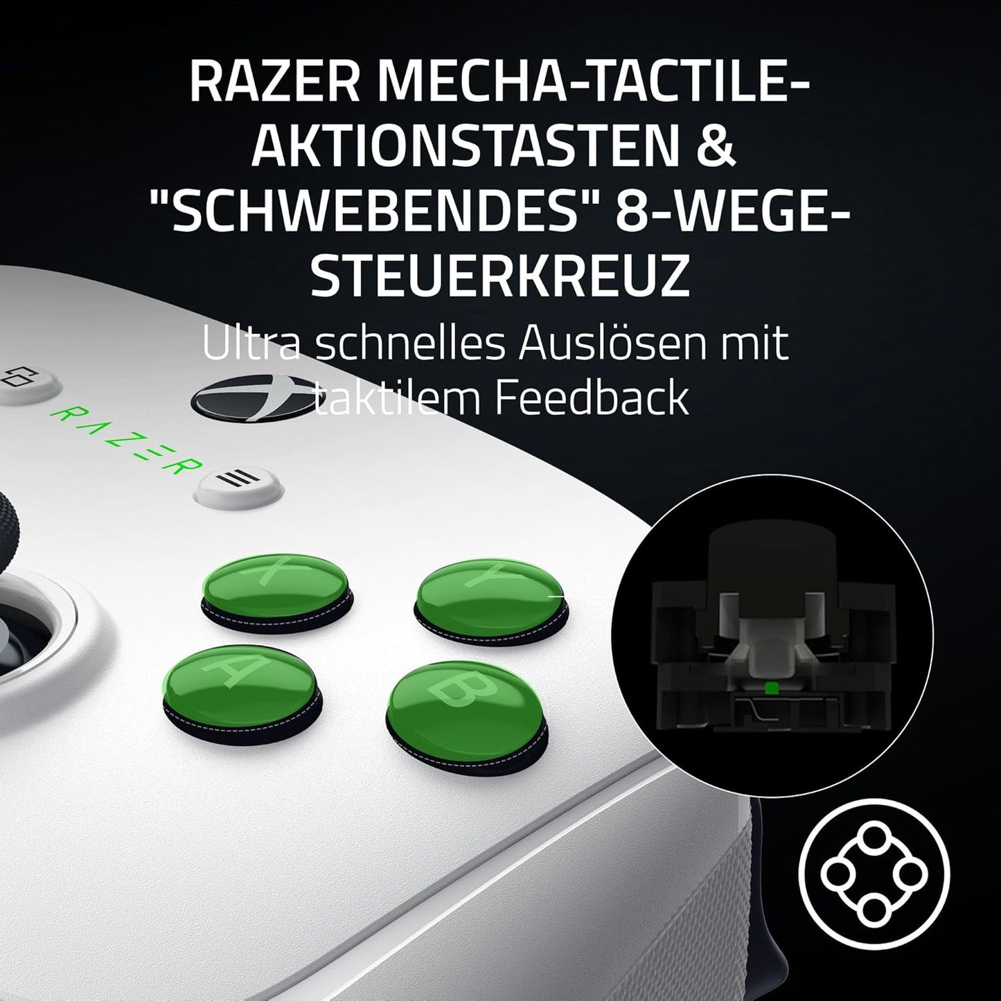 Razer Wolverine V3 Pro - Kabelloser Esports Controller Für Xbox & PC - Hall Effect Analog Sticks (Hyperspeed Wireless, Mecha Tactile Action Buttons, Haptische Vibrationen) Weiß