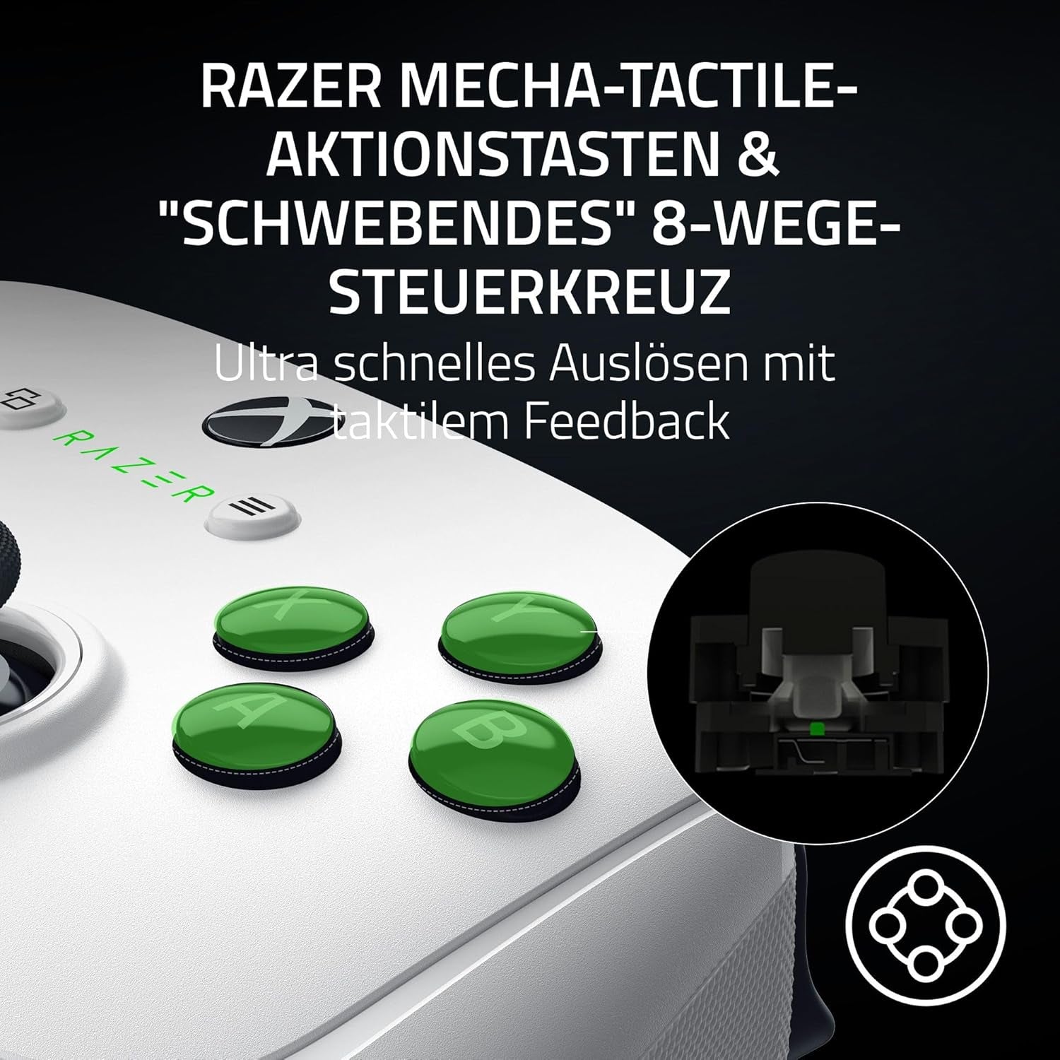 Razer Wolverine V3 Pro - Kabelloser Esports Controller Für Xbox & PC - Hall Effect Analog Sticks (Hyperspeed Wireless, Mecha Tactile Action Buttons, Haptische Vibrationen) Weiß