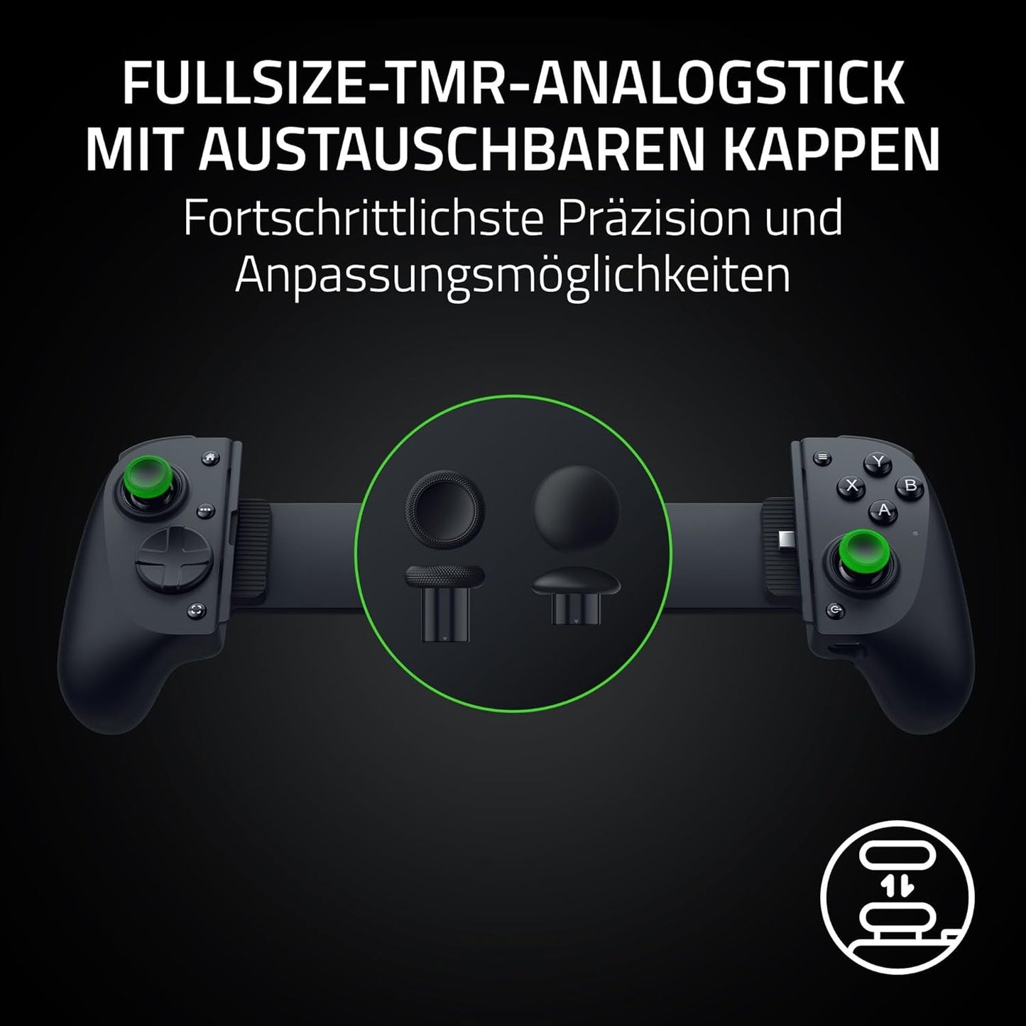 Razer Kishi V3 Pro XL - USB-C Gaming-Controller Für Fullsize-Tablets - Ipads & Android-Tablets Bis Zu 13" - Plug-And-Play - Anti-Drift-Analogsticks - Sensa HD Haptik - Nexus App, Schwarz