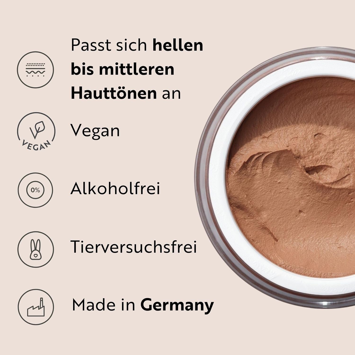 M. Asam Magic Finish Make up Mousse Classic (30Ml), 4-In-1 Primer, Make Up, Puder & Concealer, Kaschiert, Gleicht Aus, Verschönert & Perfektioniert - Für Helle Bis Mittlere Haut, Vegan