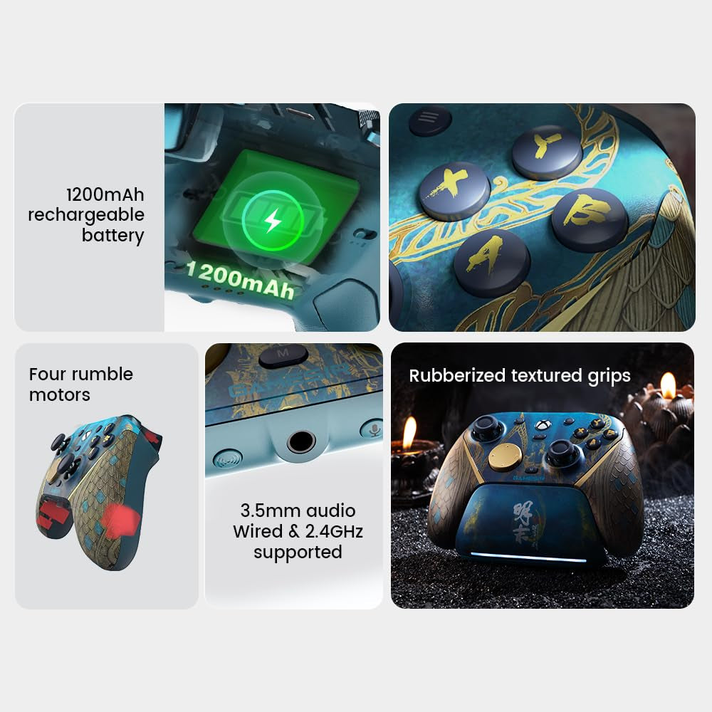 Gamesir G7 Pro 1000Hz Controller Mit Ladestation Für Xbox Series X|S, Xbox One, Windows 10/11 & Android – TMR Joysticks, Verstellbare Trigger & 4 Programmierbare Tasten – WUCHANG: Fallen Feathers
