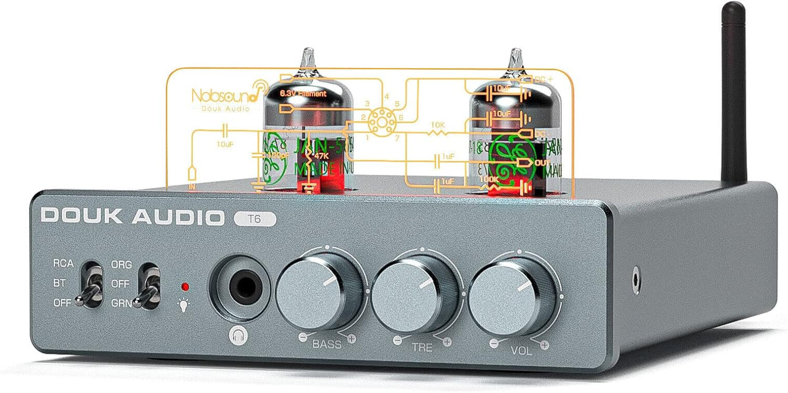 Hifi Bluetooth 5.1 Röhrenverstärker Tube Stereo Amplifier Audio Empfänger Röhren Kopfhörer Verstärker 80W×2