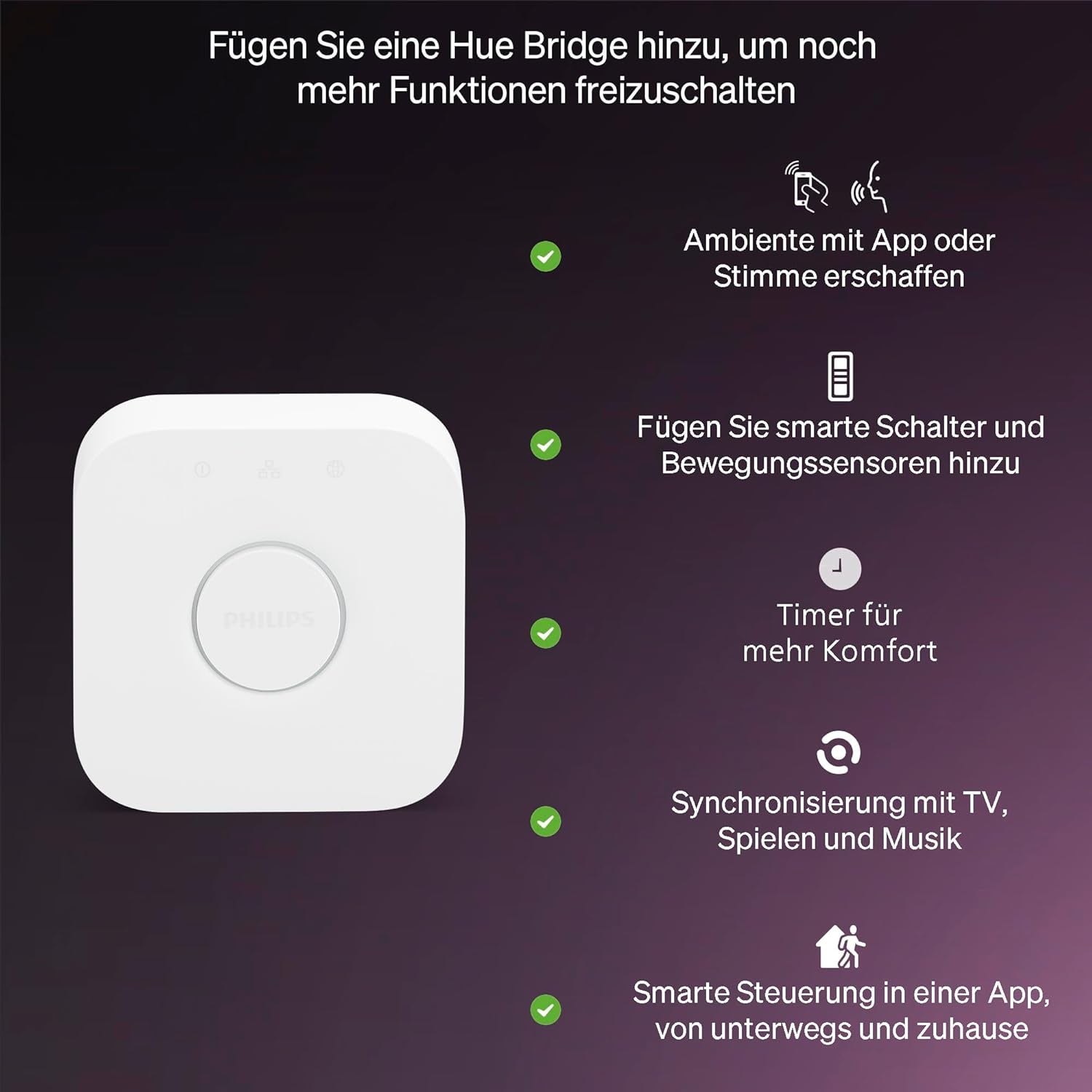 Philips Hue Essential Smart LED A60 Glühbirne,White and Color, E27-Fassung, 8 W, 2200 K–6500 K, 806 Lm, Dimmbar, Kompatibel Mit Alexa, Google Assistant Und Apple Home, 4Er-Pack