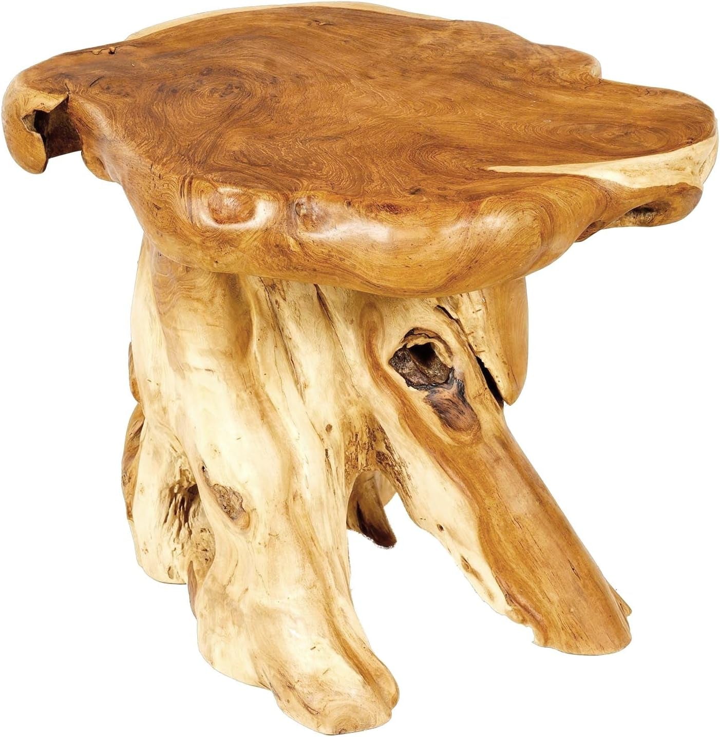 Windalf Rustikaler Beistelltisch AVENIDA 67 Cm Couchtisch Balkontisch Handarbeit Wurzelholz