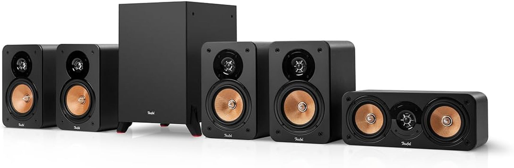 Teufel Ultima 20 5.1 Surround Sound System, Front- Oder Downfire-Subwoofer (Optional Kabellos Ansteuerbar), Bassreflex, Hifi Heimkino Soundsystem (Schwarz)