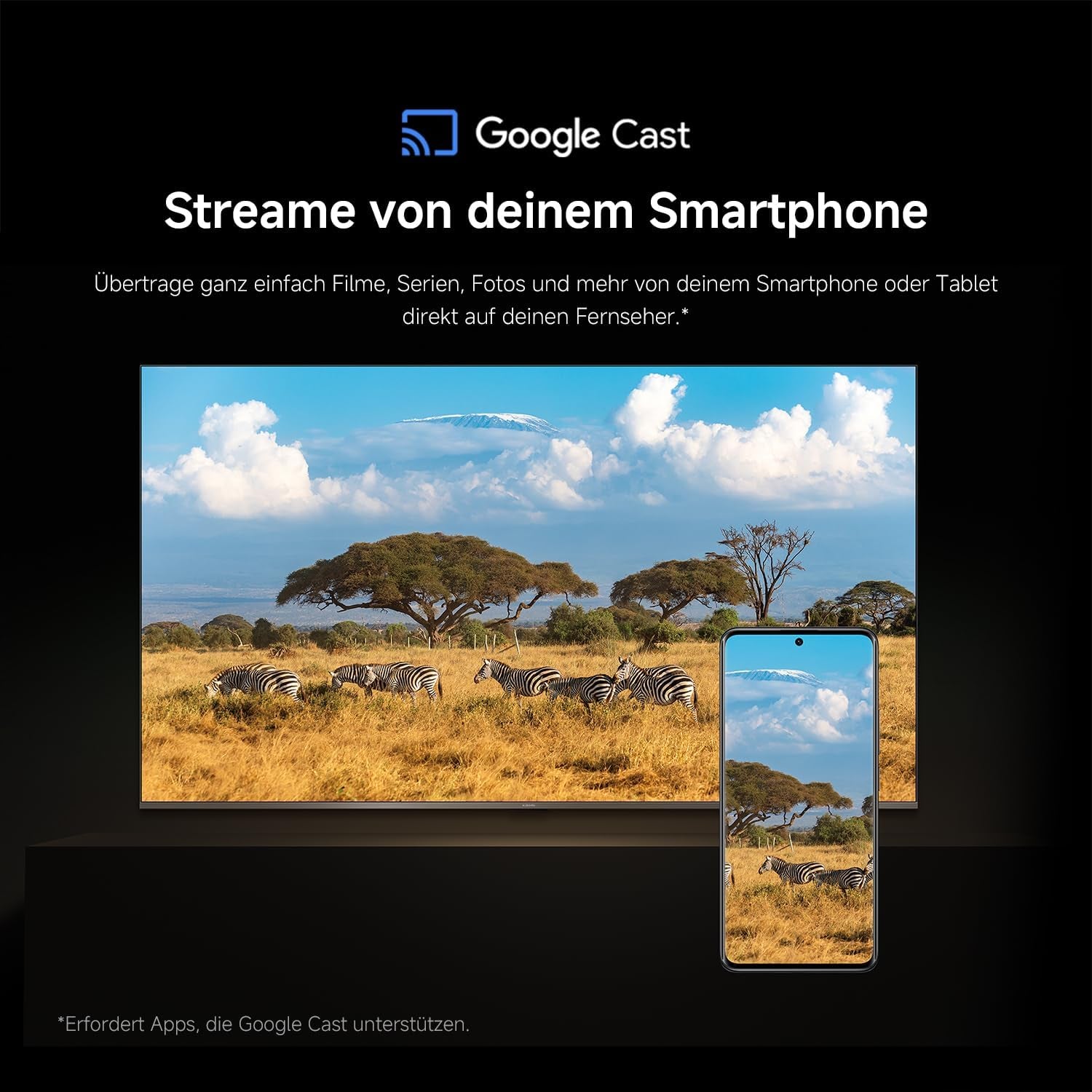 XIAOMI a Pro, 55" (140 Cm), 4K UHD QLED, Smart TV, Google TV, Triple Tuner DVB-C/S/S2/T/T2, HDR10+, Game Boost 120Hz, MEMC, Sprachsteuerung Mit, 2+8GB, Kompatibel Mit Apple Airplay & Google Cast