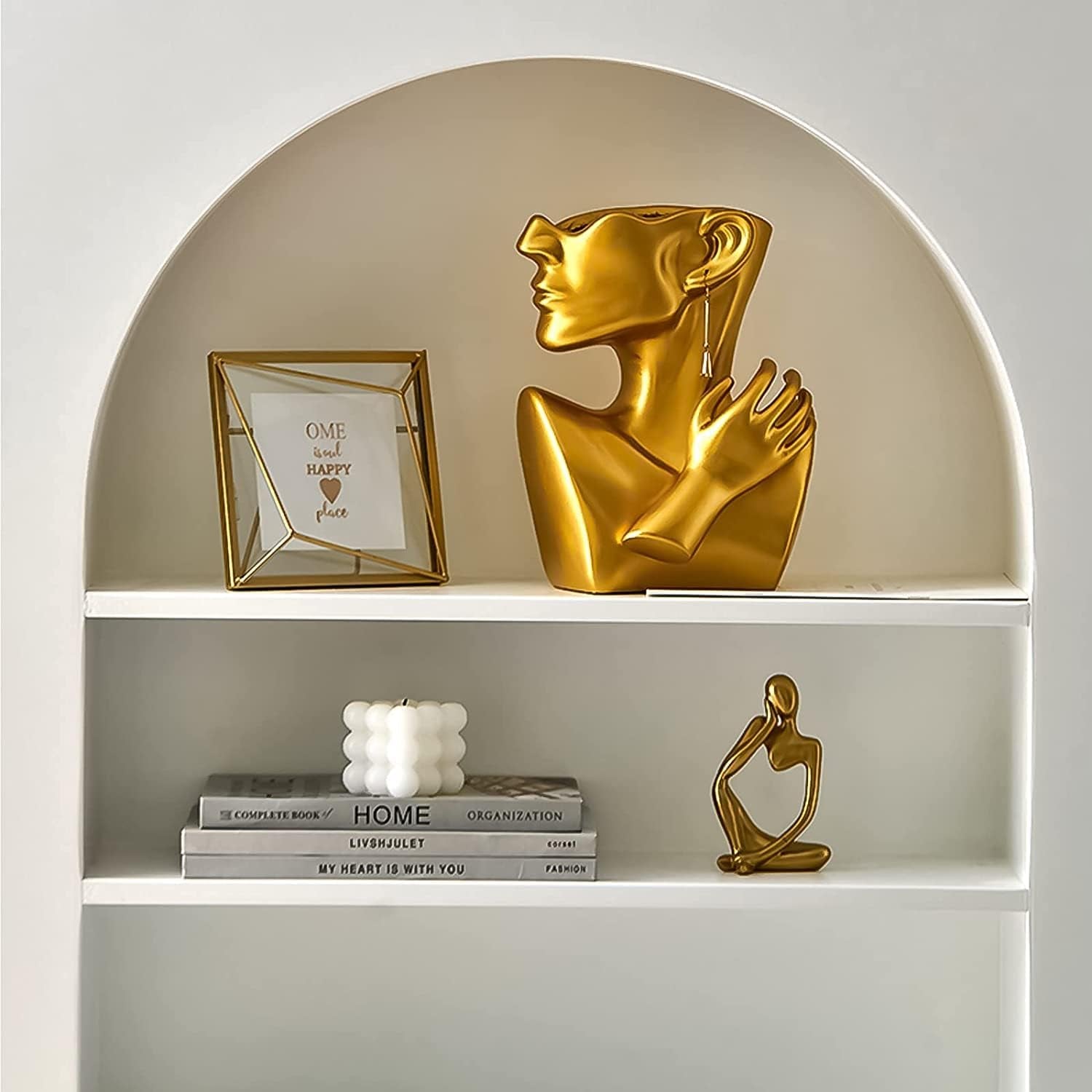 Kreativität Gesicht Vasen Deko,  Moderne Vase Gesicht Statue Keramik Blumentopf Kopf Kunstverzierung Haus Dekoration Blumenvasen Für Pampasgras Wohnzimmer Schlafzimmer